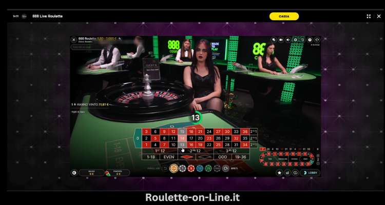 Gioco live 888 Roulette