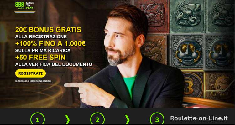 Landing page 888casino